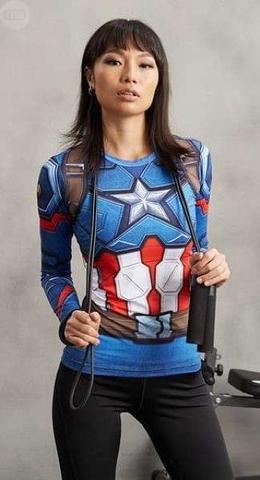 camiseta capitan america mujer