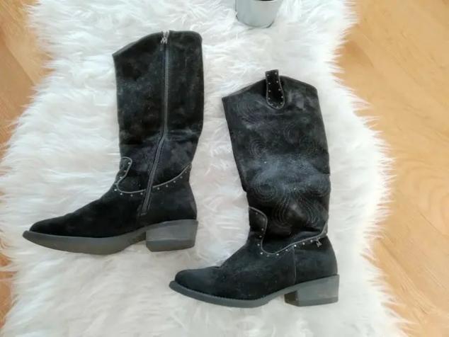 botas camperas negras