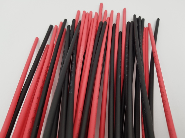 127 Tubo funda termoretractil termorretractil rojo negro varias medidas 2:1