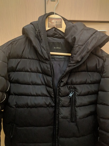 abrigo plumas hombre zara