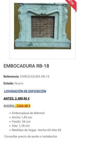 MIL ANUNCIOS.COM - Chimenea de mármol 1