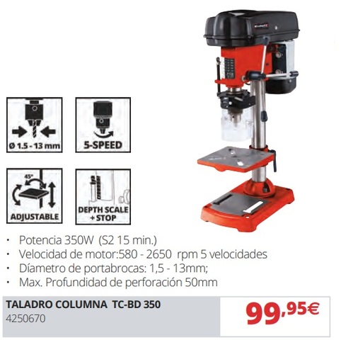 Milanuncios - taladro de columna einhell