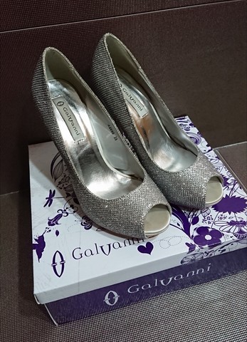 zapatos de fiesta plateados
