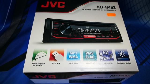 JVC kd-r492 autoradio CD sintonizador con mp3 USB AUX-en radio roja iluminación de pantalla
