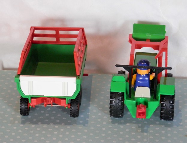 playmobil tractor con remolque