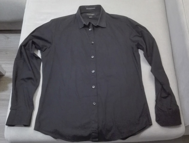 camisa negra slim fit