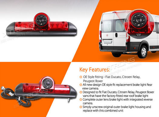 Luz De Freno Trasero Kit de Cámara de marcha atrás CITROEN Relay Peugeot Boxer Fiat Ducato