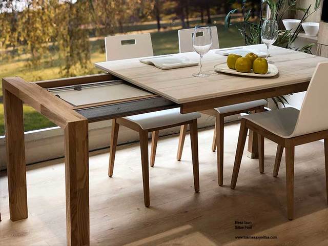 MIL ANUNCIOS.COM - Mesa extensible en madera Dekton cristal