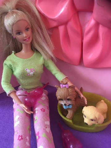 barbie con sus mascotas