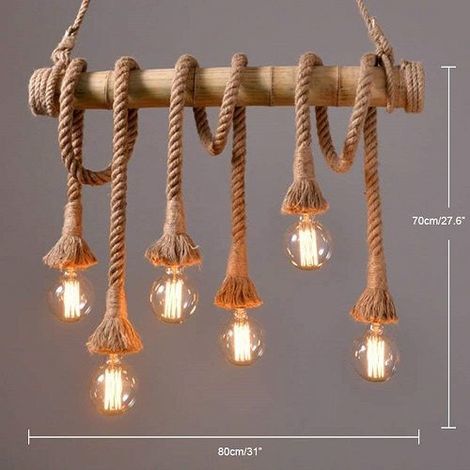 lamparas vintage retro con cuerda