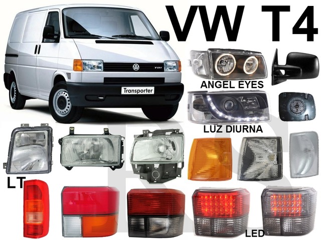 LED FAROS TRASEROS bar para VW t4 Transporter Caravelle Multivan rojo negro Smoke