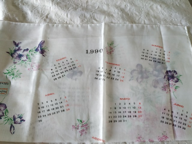 Mil Anuncios Com 3 Panuelos Calendario 1990 92 94 calendario 1990 mayo