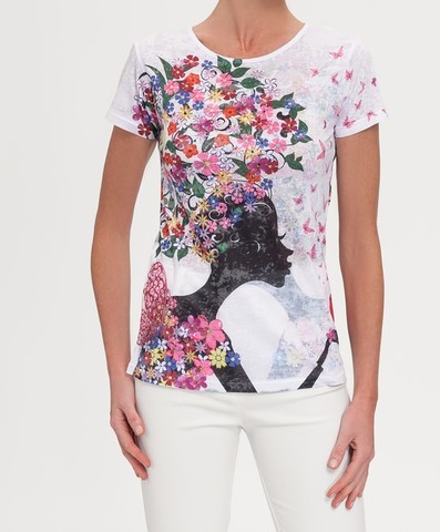 MIL ANUNCIOS.COM Camiseta estampada chica pelo flores tS MIL ANUNCIOS.COM Camisa abierta flores