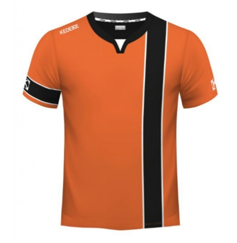 camiseta naranja futbol