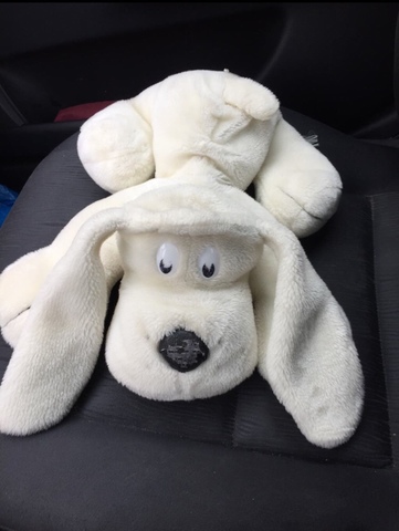 perro triston peluche