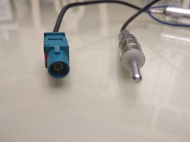 Turismos antenas de radio ADAPTADOR Adaptador//conector-FAKRA agua azul-ISO 50 Ohm m