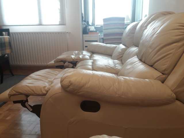 MIL ANUNCIOS.COM - Sofa relax de cuero 3 plazas