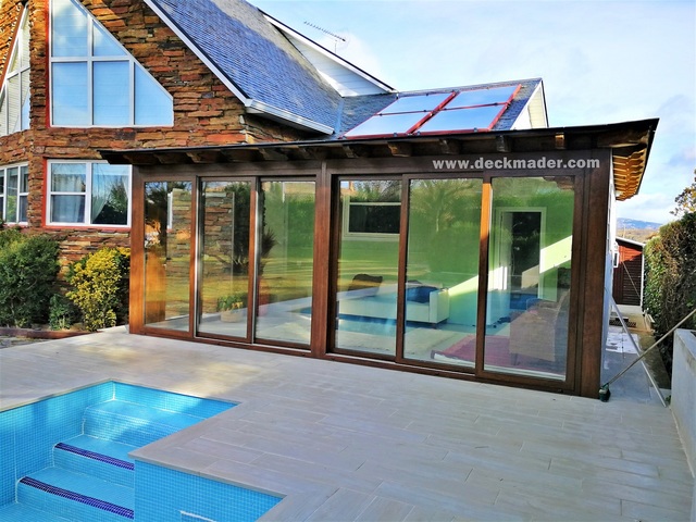 MIL ANUNCIOS.COM - Cerramiento de cristal en porche madera