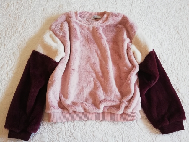 sudadera de pelo rosa north