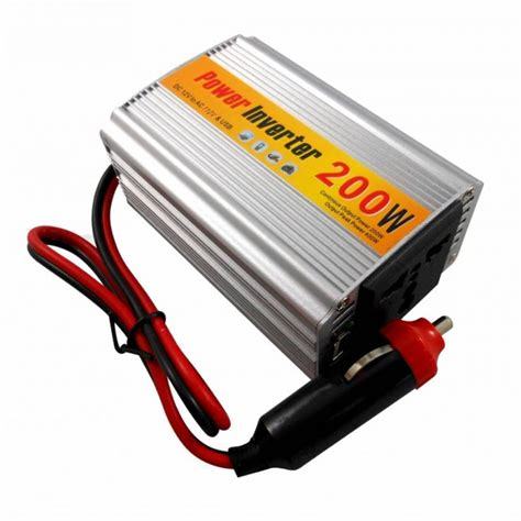 Convertidor Corriente Automóvil 200 W DC 12V~220V AC Converter-Dorado Blanco