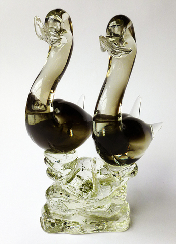 MIL ANUNCIOS.COM - Gran escultura cristal murano cisnes