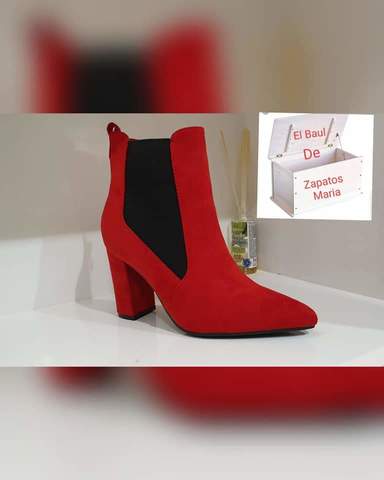 botines rojos