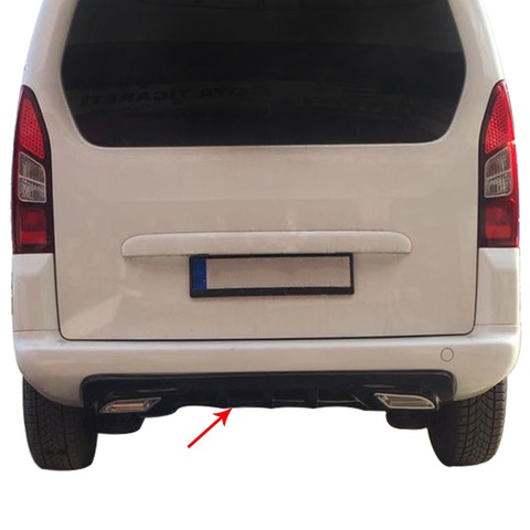Protector de parachoques trasero de acero inoxidable cromado ParTNER TEPEE//BERLINGO