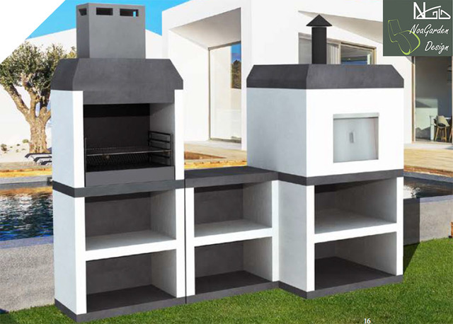 Milanuncios - Barbacoa obra moderna con horno mod. mad