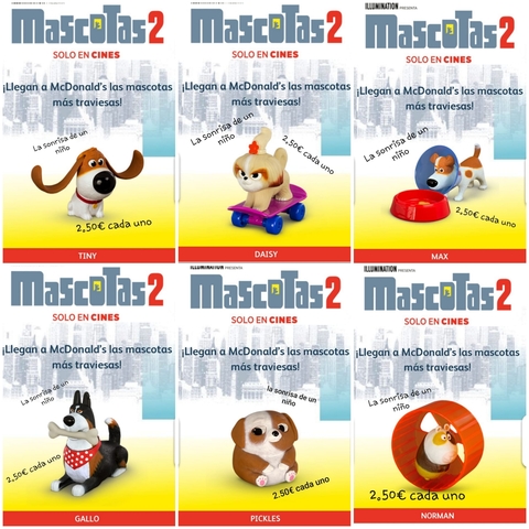 mascotas 2 juguetes mcdonalds