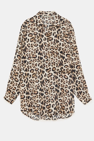 camisa animal print zara