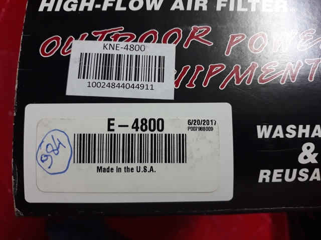 K/&N KNE-4800 Filtro de Aire