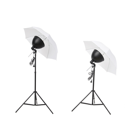 vidaXL Kit de iluminación de estudio con trípodes y sombrillas
