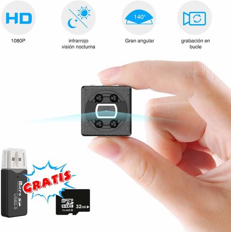 Mini c/ámara esp/ía Mini c/ámara esp/ía Grabaci/ón HD 1080P c/ámara esp/ía con c/ámara peque/ña con Tarjeta de Memoria de 32 GB Mini c/áma - C/ámara esp/ía c/ámara Oculta