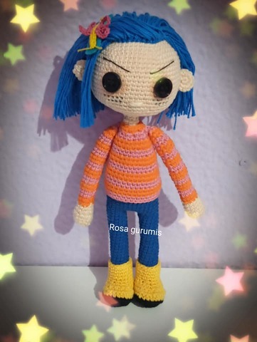 muñeca coraline tejida a crochet