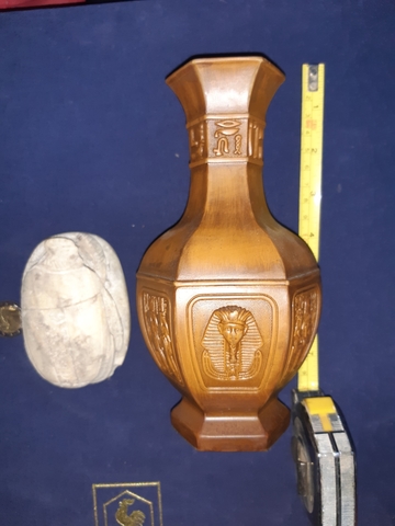 Escarabajo de la Suerte Hecho y Tallado de Piedra en Egipto Mide 7 cm de Largo Ancho 5 cm y Alto 3 cm