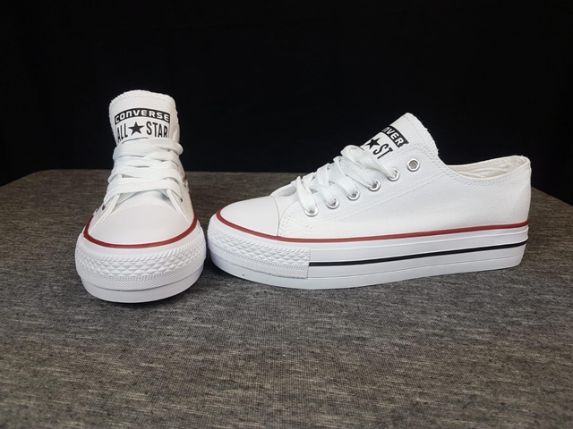 plataforma converse blancas