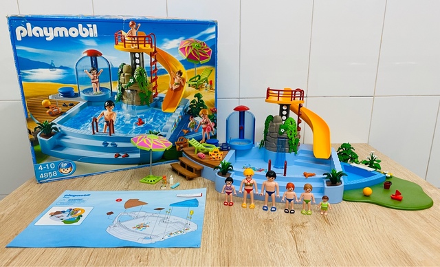 playmobil piscina con tobogan