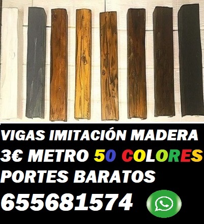 Vigas poliestireno imitacion madera