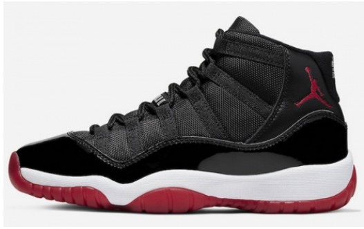 retro 11 negras y rojas