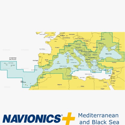 Navionics MicroSD Carta n/áutica zona 43XG Mar Mediterraneo y Mar Negro