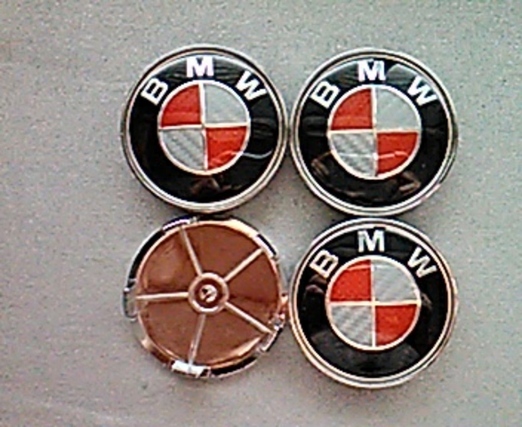 1//4 TAPAS LLANTAS BMW 68MM AZUL BLANCO CENTRO RUEDA SERIE 1 3 5 6 7 EMBLEMA LOGO