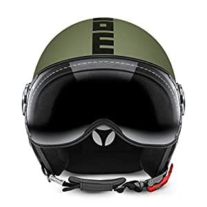 CASCO MOMO DESIGN DEMI-JET FGTR FLUO GREY//YELLOW FLUO