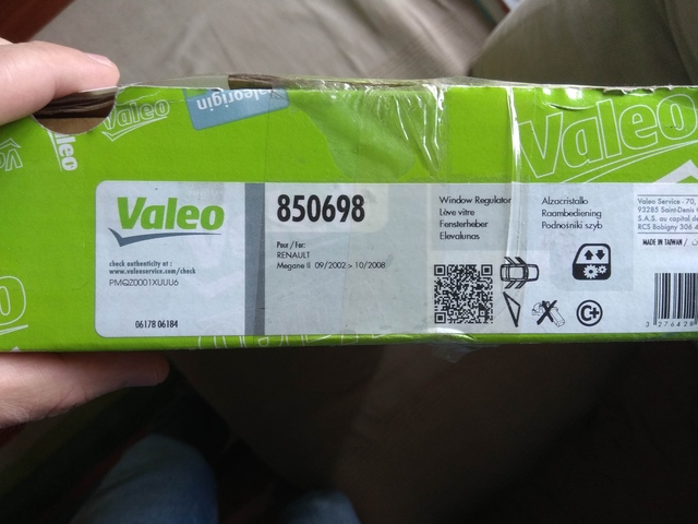 Valeo 850698 Alzacristallo