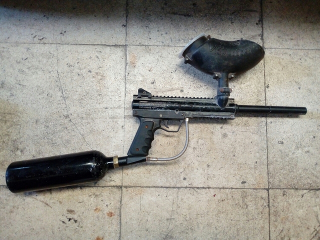 acero /& paintball-balas Original tiragomas Pocket-Shot; dispara Softair-