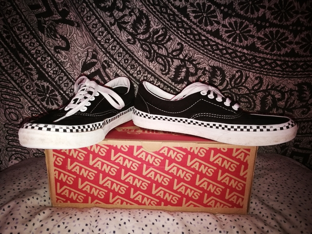 vans blanco negro