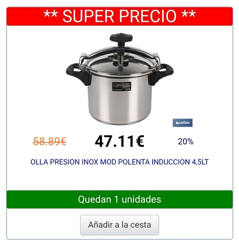 OLLA A PRESION ZURICH 7 LITROS. de segunda mano por 25 € en MIL ANUNCIOS.COM Olla par Segunda mano y anuncios