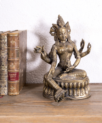 Laton figura de Ganesh con hoja de metal para colgar ideal decoración de paredes