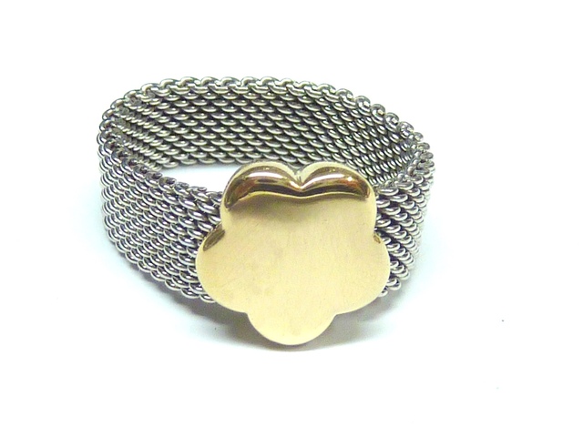 Milanuncios - Anillo Tous flor oro y acero