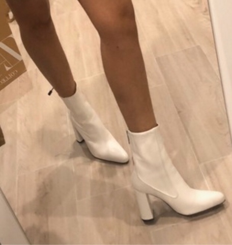 botines blancos zara