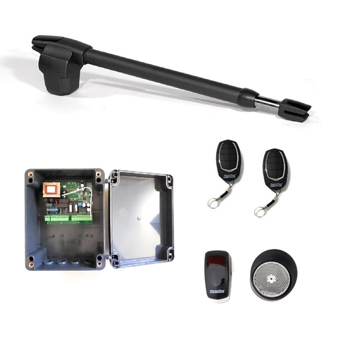 Kit Central electronica maniobras puerta parking garaje batiente de 1 o 2 hojas con paro suave y receptor incorporado y 2 mandos a distancia incopiables Motorline Falk